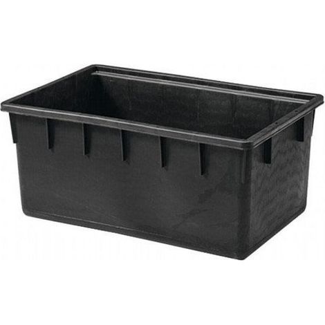 Stefanplast 62500 Linea Professionale Mastello Rettangolare 250 L Impilabile Polietilene Alta Densita' colore Nero (1/5)