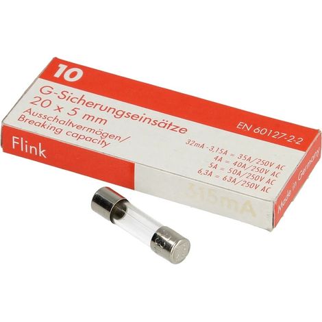 Fusible à action instantanée 315mA 250V