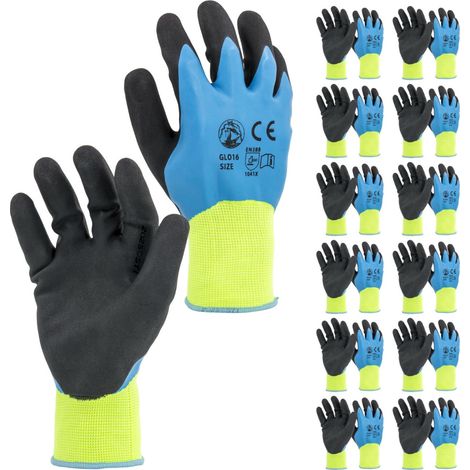 STI Guanti Impermeabili con palmo spalmato in lattice antiscivolo 8 M ( Pacco da 12pz )