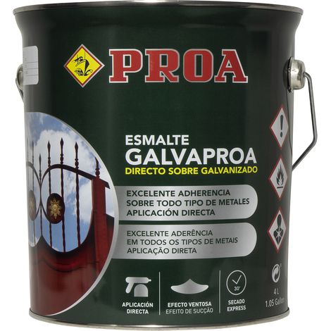 Esmalte Forja directo sobre galvanizado Galvaproa Forja, VERDE BRONCE FORJA 4lts