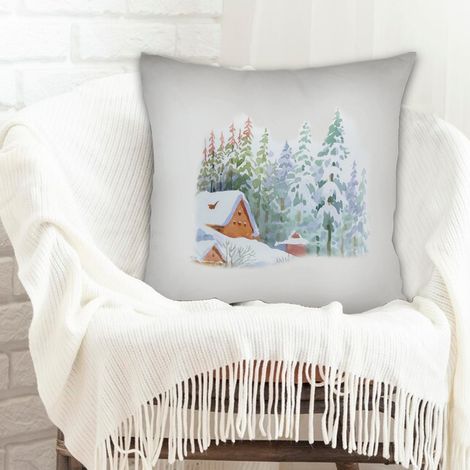 Housse de coussin carréeléger pour canapé lit chaise décoratif de ferme la saint-valentin (1/5)