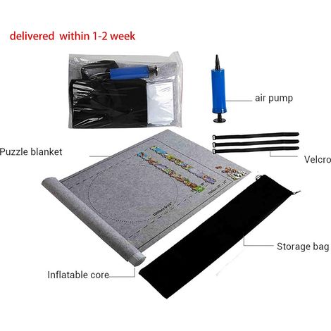 Tapis de puzzle Tapis de puzzle Portable en feutre Tapis de rouleau de puzzle Stockage de puzzle Peut contenir jusqu'à 1500 pièces de puzzles (1/2)