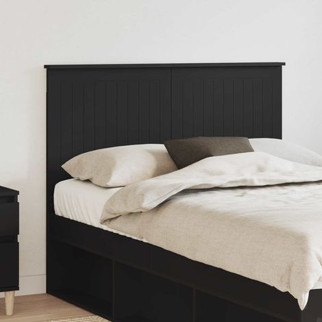 Kopfteil mit Kopfteil Schwarz Eichen-Optik 135 cm Holzwerkstoff