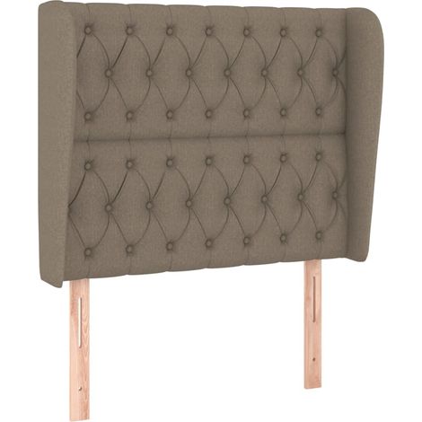 Maison Exclusive - Cabecero con orejas de tela gris taupe 93x23x1 (1/5)