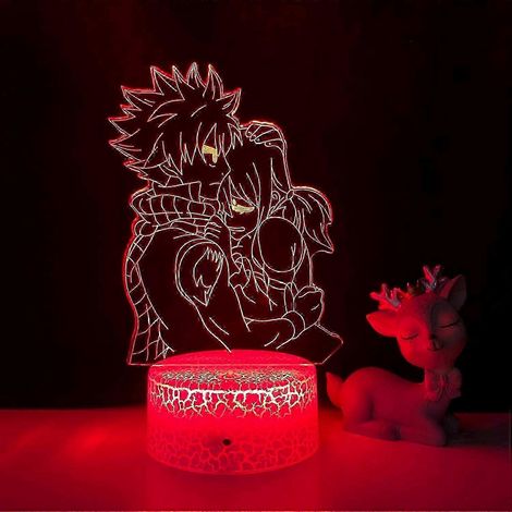 Lampe de nuit tactile LED Fairy Tail inspirée de l'anime, idéale pour décorer une chambre d'enfant ou une table. Lampe 3D. (1/3)