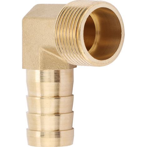 1pc 3/4 "filetage mle en laiton coude raccord barbelé connecteur raccord de tuyau (19mm) (1/5)