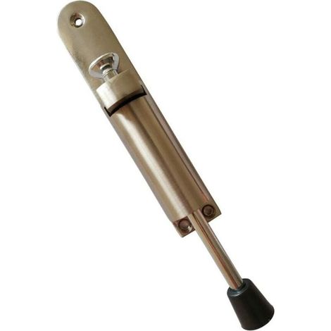 2 Arrêts de Porte Butoir Bloque Acier Inox Avec Ressort +vis (1/3)