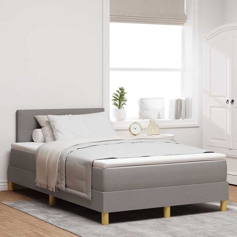 Letto box spring con materasso Talpa 120 x 190 cm Tessuto vidaXL (1/5)