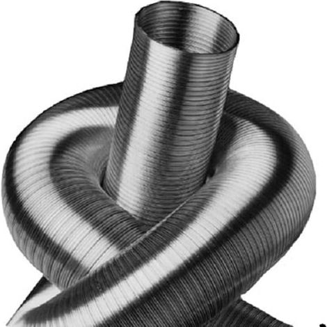 Tuyau flexible en aluminium - 2 couches - Longueur 5 m - Diamètre de 50 à 500 mm (diamètre 125 mm) (1/5)