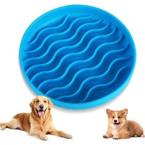 Bardusch-Gamelle anti-glouton Ø20 cm silicone + ventouse, repas lents équilibrés chien/chat (1/4)