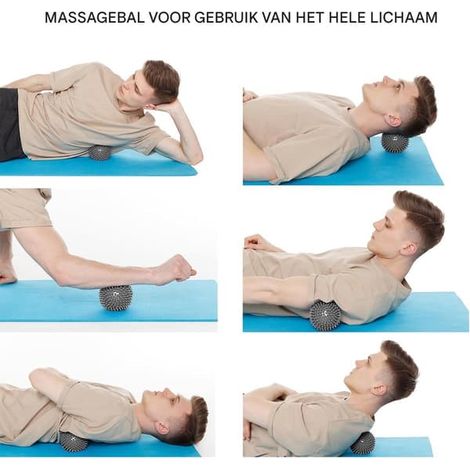 Balles de massage - Balle de fitness - Balle de massage hérisson - Balle de massage ronde - pour les mains, les pieds et le dos - diamètre 6,8 cm - 2 pièces (1/5)