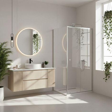 CABINA DOCCIA REA PRIMO SLIDE 110X100 CHROME (1/5)