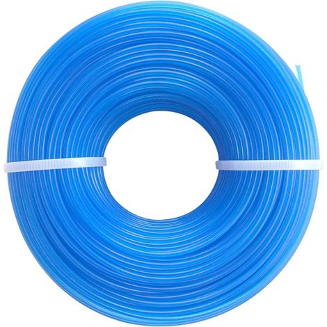 1,6 mm x 100 m Fil de Débroussailleuse en Nylon Rond Bobine pour Coupe Bordure Jardin Parc - Bleu (1/5)