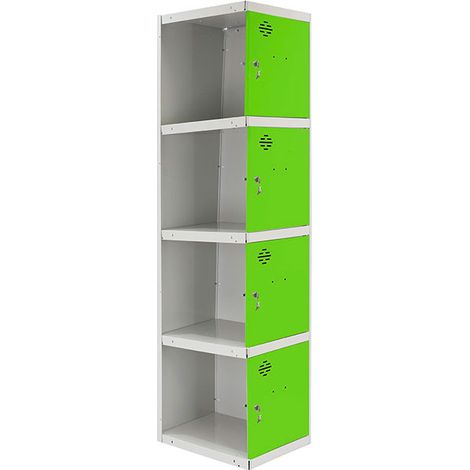 Simonrack Metallgarderobe 4 Türen Grau und Grün Robust