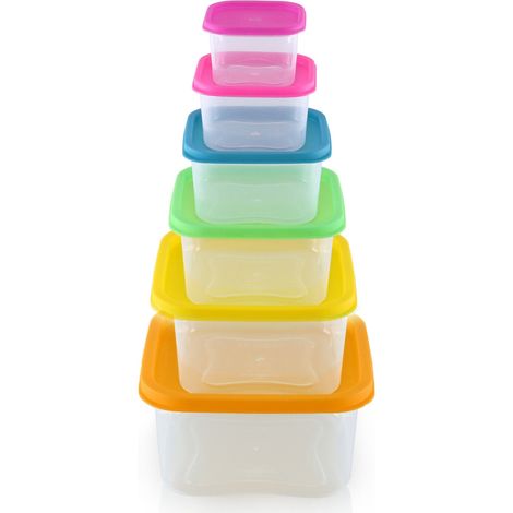 Herzberg 6 in 1 set fur quadratische vorratsbehalter fur lebensmittel