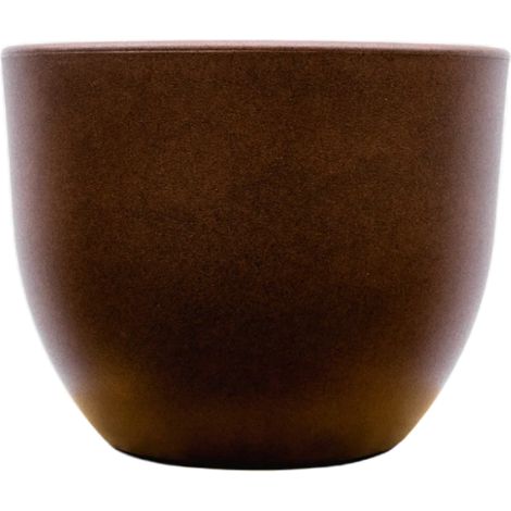 Pot de fleurs design moderne Eggy pour intérieur et extérieur bronze D65 x H51 cm - PANGIVO (1/3)