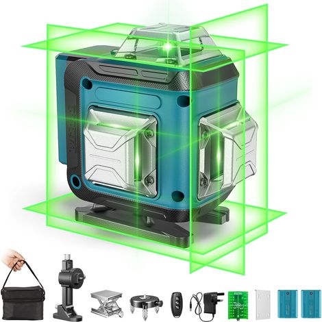 Profi Grünlaser 4D 16 Linien, Selbstnivellierend, Reichweite 30m (1/5)
