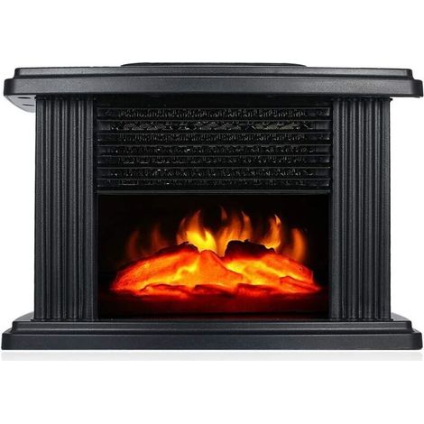 Electric Fireplace Heater with Realistic Flame Effect Fan Heater and Wall Mounted Heater for Indoor and Decorative