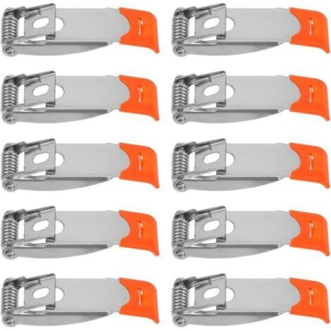51x18mm 10 Pièces Downlight Pince À Ressort Luminaires Ressort En Acier Plafonniers Panneau Lumineux Luminaires LED Plafonnier Panneau Lampe Clips Accessoires D'Éclairage Encastrés Orange (1/5)