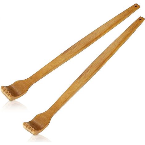 pièces de bois pour gratter le dos, appareil de massage manuel portatif pour le dos, gratte-dos long pour un soulagement immédiat des démangeaisons et une relaxation corporelle. (1/5)