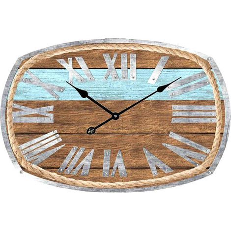 Reloj de cristal con números romanos y cuerda cm60x40x4 (1/2)