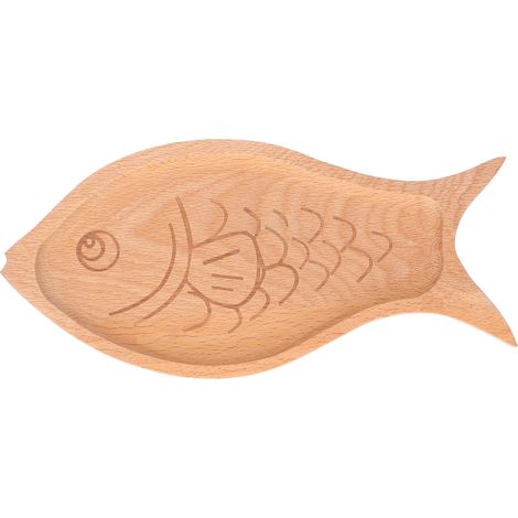 Holztablett in Fischform, mehrfarbig, kreativ, für Obst, Desserts, Tischdekoration, Süßigkeitenschale