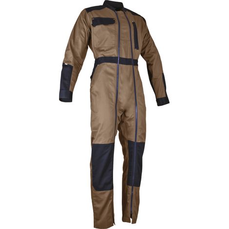 [JAMAIS UTILISÉ] Combinaison de travail LMA 4111 Chaudron taille 3 double zip bicolore châtaigne et gris sombre (1/2)