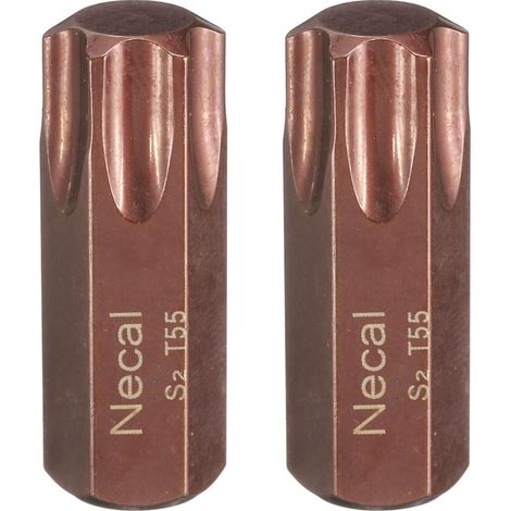 2Pcs T55 Embout de Tournevis Torx 10mm Tige Hexagonale 30mm Longueur Acier S2 Embouts de Tournevis Hexagonaux à Tête Hexagonale à 6 Pans de Sécurité Inviolables (1/5)