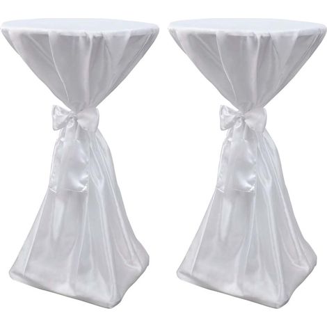 vidaXL 2 manteles blancos de 70 cm con lazo (1/5)