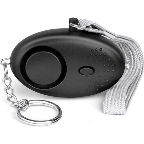 (Color: Black (Upgraded Version)) 140DB Pocket Alarm, Personal Alarm, Portable Keychain Alarm, Emergency Security Alarm with LED Lights, Keyring (1/5)