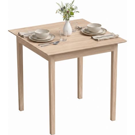 Küchentisch Esstisch Quadratischer Tisch, modernes Design, 75 cm x 75 cm x 76 cm, Naturholz (1/5)