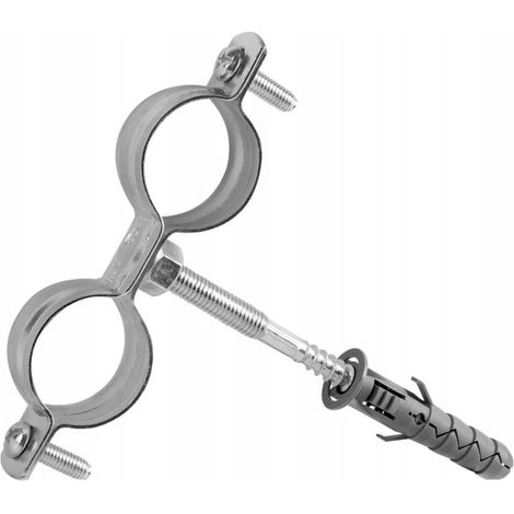 ABRAZADERA DOBLE SIN SOPORTE DE GOMA PARA TUBO DE 3/4 PULGADAS (1/2)