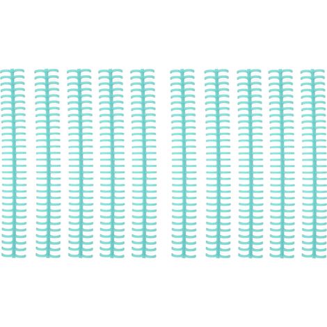 Lot de 10 reliures spirales plastique 30 trous, bandes pour feuilles volantes, vert, diamètre 1/2 pouce.