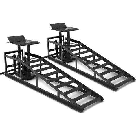 Rampe hydraulique portable 5 tonnes avec roulettes, hauteur de levage 23–36 cm, pour entretien automobile (1/5)