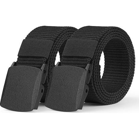 Ceinture en nylon pour hommes, ceinture militaire tactique, ceinture de travail entièrement réglable, bouton en plastique anti - allergie