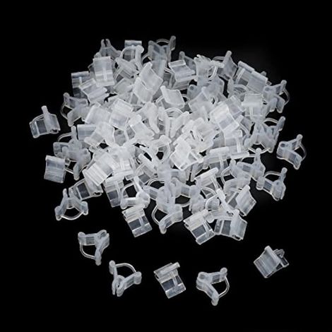 100 clips de greffage pour plantes potagères, pour la fixation des tiges de tomates, légumes et fleurs. (1/4)