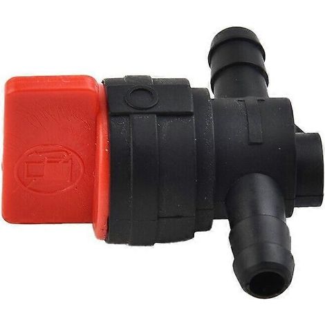 Robinet d'essence marche/arrêt de 8 mm pour tondeuse à gazon - Pièce de rechange fiable - Robinet en plastique avec interrupteur marche/arrêt. (1/5)