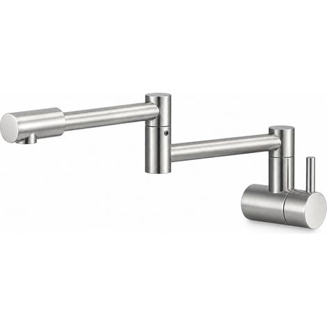 Foldable Wall-Mounted Stainless Steel Swivel Tap for Kitchen Sink (1/5)