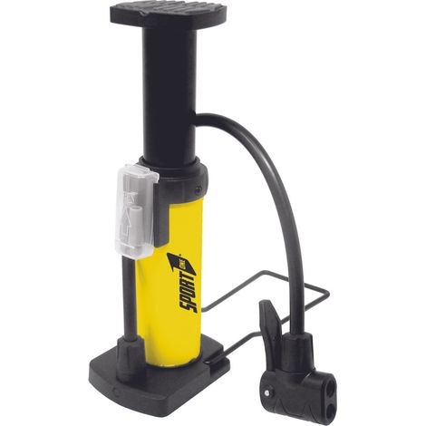 Gonfiatore Pompa a Pedale per Gonfiaggio Palloni Bici e Gonfiabili Doppio Raccordo Colore Assortito (1/4)