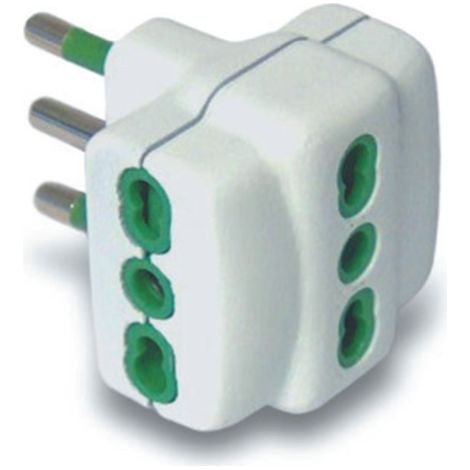 FME Fortek Art 82.630 Adaptateur multiple triple 16A avec 3 prises bypass