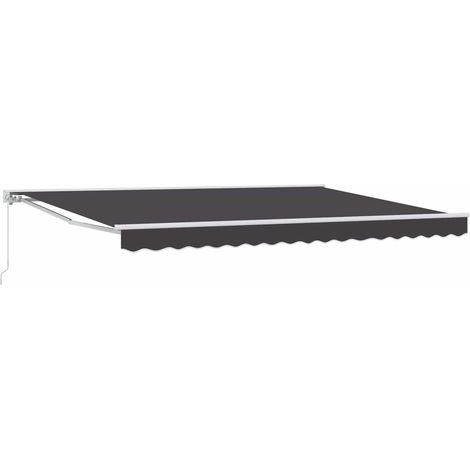 Manuell einziehbare Markise Anthrazit 4 × 3,5 m