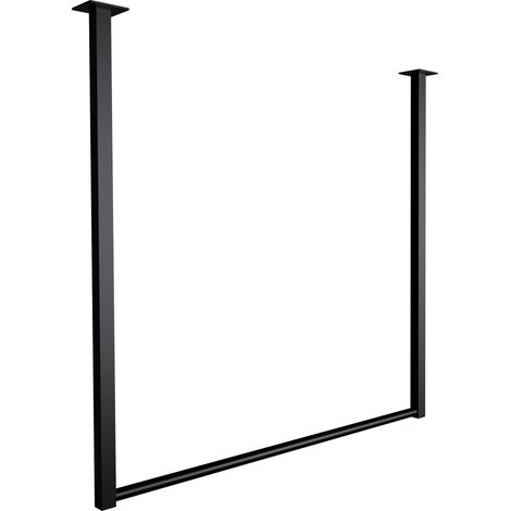 Perchero para colgar ropa 80x80 cm acero con recubrimiento de polvo negro 100008983 (1/4)
