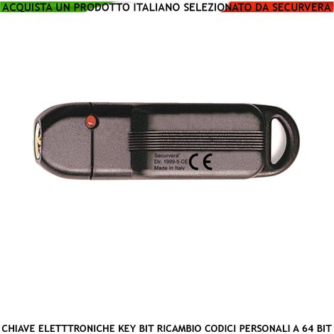 Chiave Elettronica Dallas Contatto Dorato Sfioramento 64 Bit KeyBit Codice Sicurezza Denver Univoco su 3 Miliardi di Combinazioni Binarie Led Rosso Conferma Attivazione Ricambio o Aggiunta Antifurto (1/4)