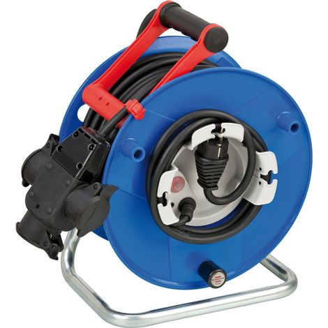 Brennenstuhl Garant G IP44 Kabeltrommel 38+2m mit 3-fach Gummi-Kupplung, 40m RN-Kabel, Verteilerdose mit Aufhängevorrichtung (1/5)