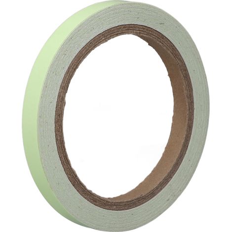 Ruban adhésif fluorescent vert 10 mètres, brillance nocturne après exposition UV, pour surfaces lisses et escaliers, largeur 20 mm. (1/5)