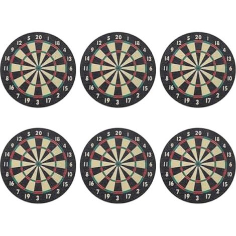 Lot de 6 Dessous de Verre, Cible de fléchettes, Dessous de Verre pour Boissons, café, Bouteille en Verre, Maison, pub, Bar (1/5)