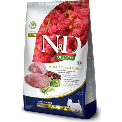 Farmina Quinoa Weight Management per Cani Adult Mini con Agnello,