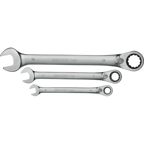 Gedore RED 3300872 R07205005 Set chiavi a cricchetto combinato 5 parti Misura (metrica) 07 - 19 mm (1/5)