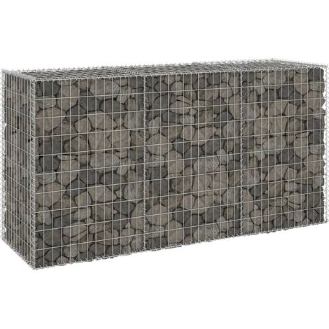 Muro de gaviones con cubiertas acero galvanizado 200x60x100 cm vidaXL (1/5)