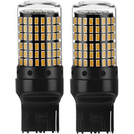 Pack di 2 lampadine a LED giallo per auto 3157 P27-7w T25 P27w Canbus (1/5)